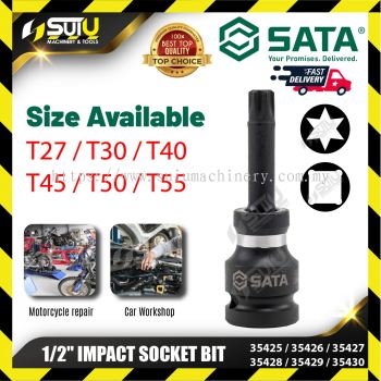 SATA 35425/ 35426/ 35427/ 35428/ 35429/ 35430 T27/T30/T40/T45/T50/T55 1/2" Impact Socket Bit