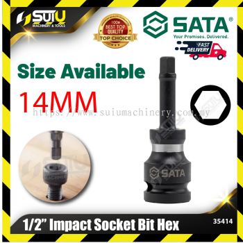 SATA 35414 14MM 1/2" Impact Socket Bit Hex