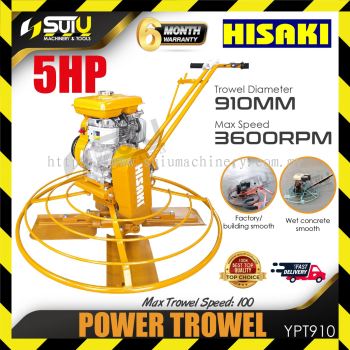 HISAKI YPT910 5HP 910MM Power Trowel 3600RPM c/w robin engine