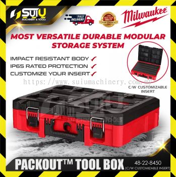 MILWAUKEE 48-22-8450 PACKOUT&#8482; Tool Box c/w Foam Insert