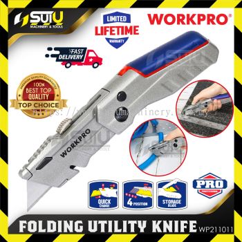 WORKPRO WP211011 1PCS Aluminium Retractable / Folding Utility Knife