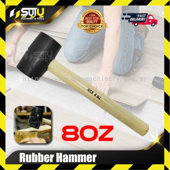 8OZ Wood Handle Rubber Hammer