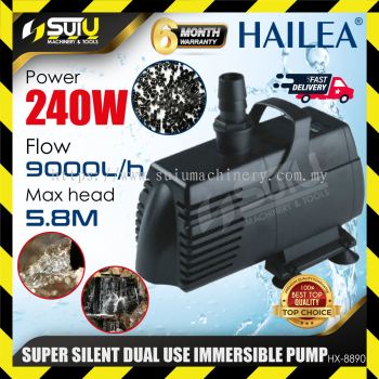 HAILEA HX-8890 / HX8890 Super Silent Dual Use Immersible Pump 240W