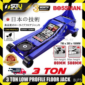 BOSSMAN BLP3 3Ton / 3 Ton Low Profile Floor Jack w/ FOC 1 x ARROW AMD401 Multi-purpose Lubricant Aer