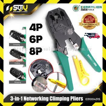 BERRYLION 031004315 3in1 Net Working Climping Pliers / Network Pliers (4P/6P/8P)