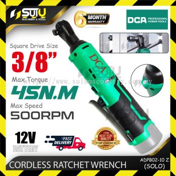 DCA ADPB02-10 / ADPB02-10Z 12V 45NM Cordless Ratchet Wrench 500RPM (SOLO - No Battery & Charger) 