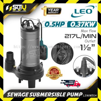 LEO LSWM50A / LSWM 50A 0.5HP Sewage Submersible Pump / Pam Air Kumbahan 0.37kW (XSP12-8.5/0.45L)