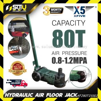 [ STRAIGHT ] X5 / XFIVE AFJ80T210G2 / AFJ80T2 80T / 80Ton / 80 Ton Hydraulic Air Floor Jack (Max Height : 410MM)