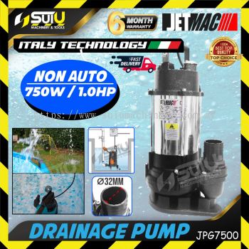 [NON AUTO] JETMAC JPG7500 1HP Drainage Pump / Submersible Pump 750W