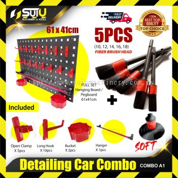 [COMBO A1] Detailing Car Combo (Hanging Board / Pegboard + 5PCS Car Detailing Brush)