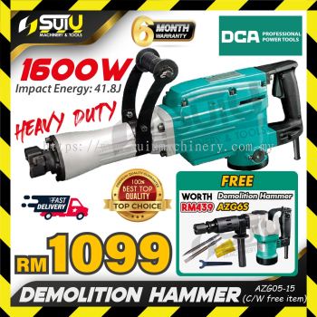 [ LIMITED OFFER ] DCA AZG05-15 41.8J Demolition Hammer 1600W w/ Free AZG6S