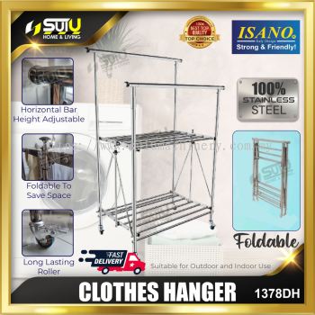 ISANO 1378DH Double Layer Retractable / Foldable Clothes Hanger / Drying Rack