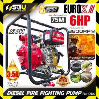 EUROX FDH0510 285CC 6HP 2" Diesel Fire Fighting Pump 3600RPM