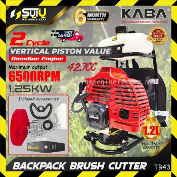 KABA TB43 42.7CC Backpack Brush Cutter / Mesin Rumput 1.25kW 6500RPM