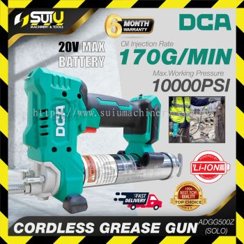 DCA ADGG500 / ADGG500Z 20V Cordless Grease Gun / Pistol Grease 10000PSI (SOLO - NO BATTERY & CHARGER)