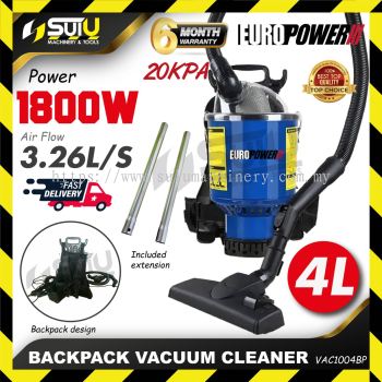 EUROPOWER VAC1004BP 4L Backpack Vacuum Cleaner / Vakum 1800W 20kPa