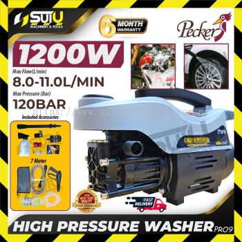 PECKER PRO-9 / PRO 9 / PRO9 120Bar High Pressure Washer / Pencuci Tekanan Tinggi 1200W