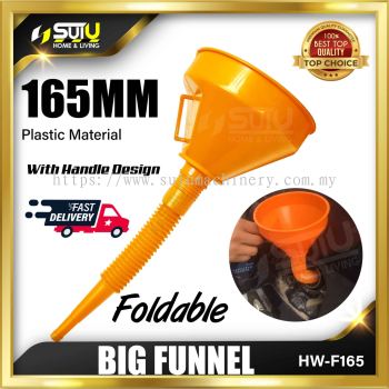 165MM Plastic Big Long Neck Funnel / Filter Oil Funnel with Handle Design