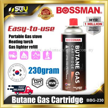 BOSSMAN BBG-230 / BBG230 230G Butane Gas Catridge (1 Can / 4 Cans)