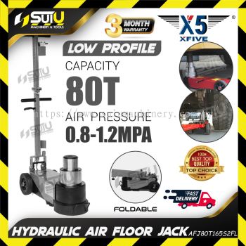 FOLDABLEX5 / XFIVE AFJ80T165S2FL 80T / 80Ton / 80 Ton Low Profile Hydraulic Air Floor Jack