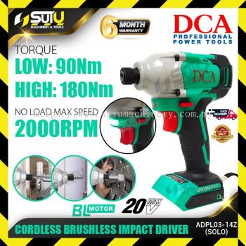 DCA ADPL03-14 / ADPL03-14Z / ADPL03-14EM 20V 180NM Cordless Brushless Impact Driver (SOLO/SET)