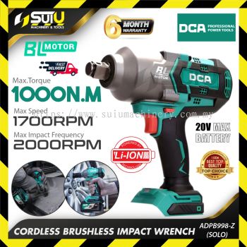 DCA ADPB998 / ADPB998Z / ADPB998HK 1000NM 20V Cordless Brushless Impact Wrench (SOLO/SET)