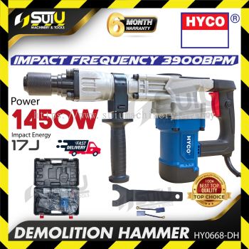 HYCO HY0668-DH 17J Heavy Duty Electric Demolition Hammer 1450W