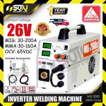 [WITH GAS] AUSTCORP MX-200S / MX200S Inverter Welding Machine / Mesin Kimpalan