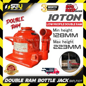 BIGRED BRPLP10T / TH810002 10Ton / 10 Ton Low Profile Double Ram Bottle Jack