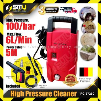 IPC-3726C / IPC3726C 100Bar 1.6HP High Pressure Cleaner / Water Jet / Pressure Washer 1.2kW w/ Accessories