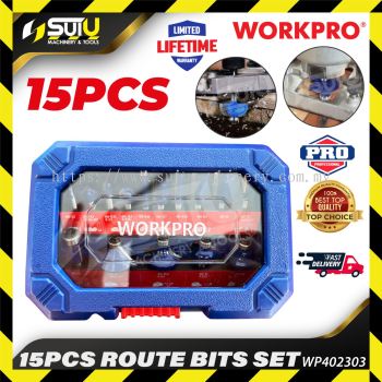 WORKPRO WP402303 / WP 402303 15Pcs Route Bits Set