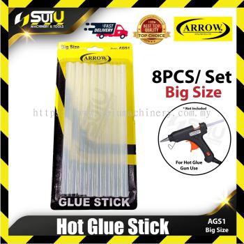 ARROW AGS1 8 pcs Hot Glue Stick (Big)