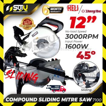 ZHONG YUE / HELI 7100 12" Compound Sliding Mitre Saw / Miter Saw 1600W