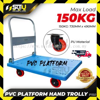 P150 PVC Platform Hand Trolly 150KG