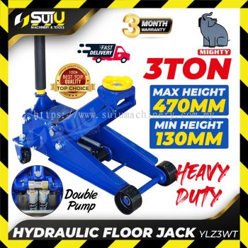 MIGHTY YLZ3WT 3Ton / 3 Ton Double Pump Hydraulic Floor Jack