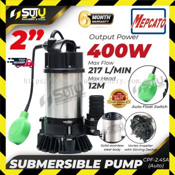 [With Auto Float Switch] MEPCATO CPF2.4SA 2" Submersible Pump 400W