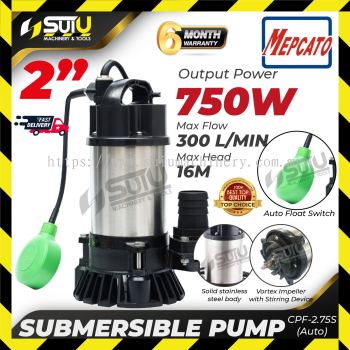 [With Auto Float Switch] MEPCATO CPF2.75S 2" Submersible Pump 750W