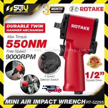 ROTAKE RT-5229S / RT5229S 1/2" 550NM Mini Air Impact Wrench 9000RPM