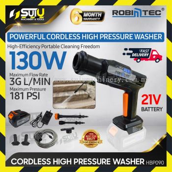 [SET] ROBINTEC HBP090 21V Cordless High Pressure Washer / Cleaner / Water Jet w/ 1 x Battery 4.0Ah + Charger