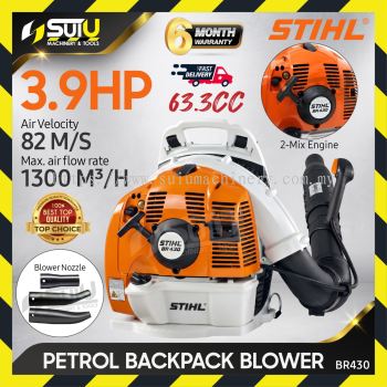 STIHL BR430 63.3CC 3.9HP 2 Mix Engine Petrol Backpack Blower 2.9kW