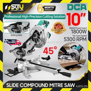 DCA AJX10-255 / AJX10255 10" / 255MM Slide Compound Mitre Saw / Miter Saw 1800W