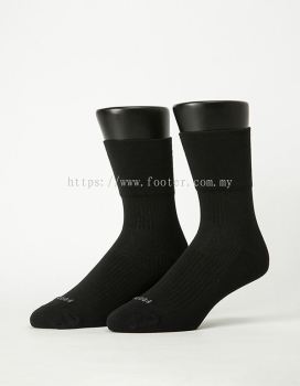Gentleman's Plain Wide Cuff Socks Q51L