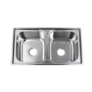 Double Bowl Sink #KS-SL-D8550-SS