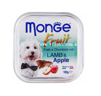 [Monge] Fruit Pate & Chunkies with Lamb & Apple 100g