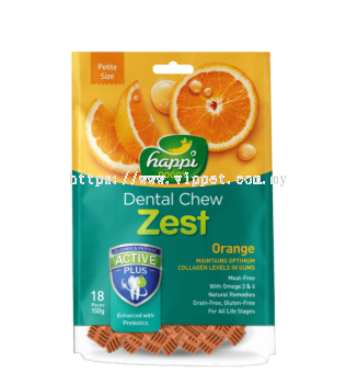 [Happi Doggy] Dental Chew (Orange) 2.5inch 150g