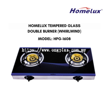 HOMELUX Tempered Glass Double Burner (Whirlwind) HPG-1608