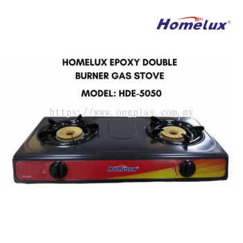 HOMELUX Epoxy Double Burner Gas Stove HDE-5050