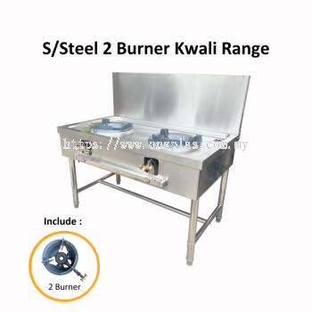 STAINLESS STEEL 2 BURNER KWALI RANGE STOVE / DAPUR GAS 2 TUNGKU