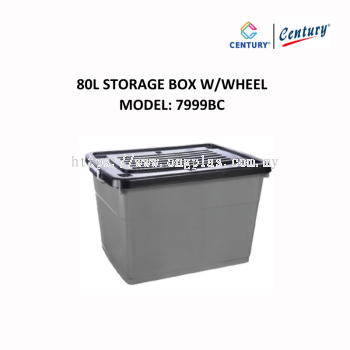 CENTURY 80L Storage Box W/Wheel 7999BC