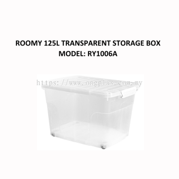 ROOMY 125L Transparent Storage Box W/Wheel RY1006A